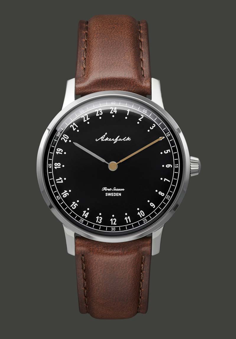 First Season 24h watch brown horween leather strap